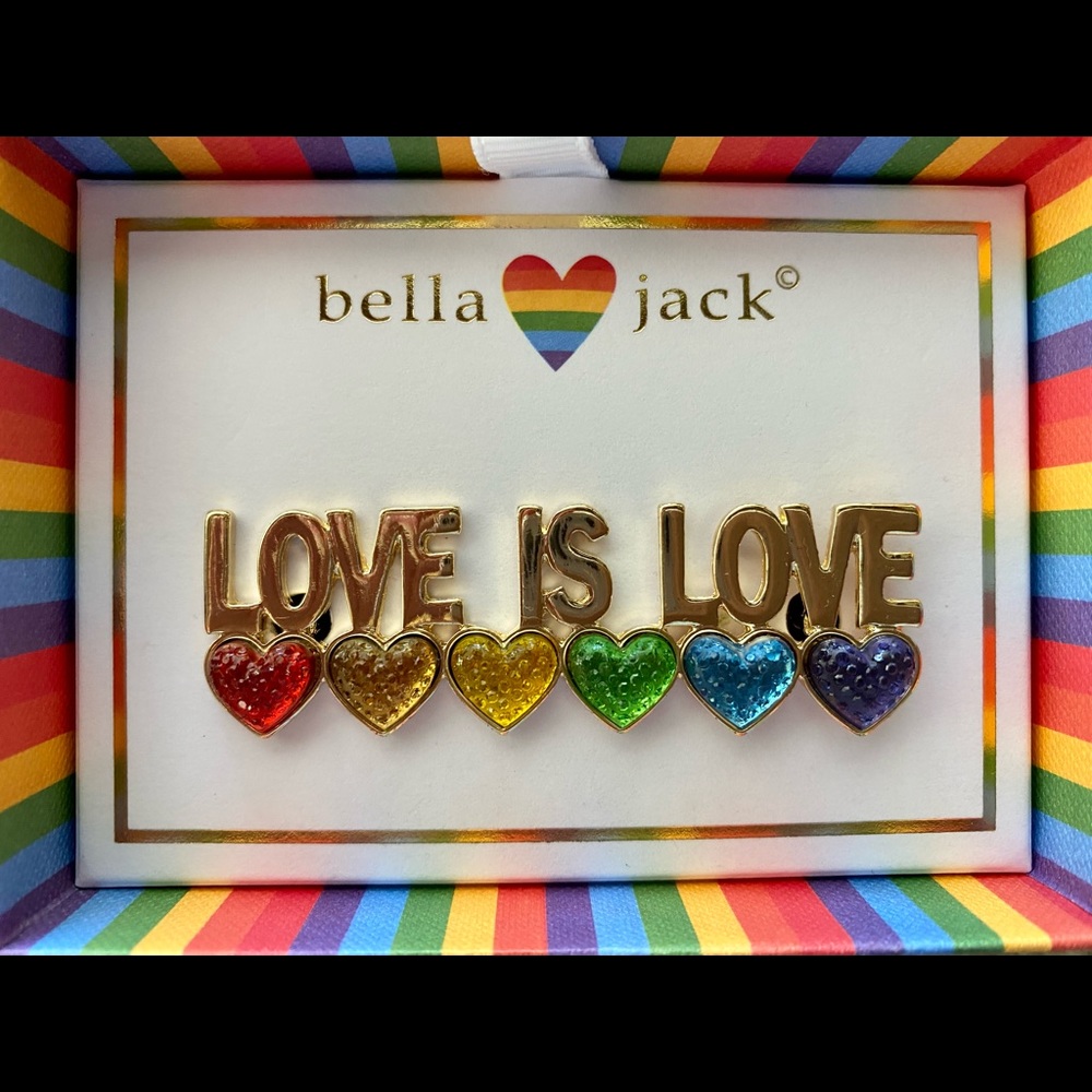 Bella Jack, Love is Love, pin/brooch, LGBTQ, Pride